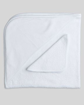 Baby Towel Clouds- White