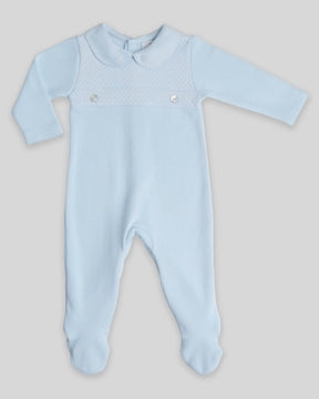 Kiddy Footie- Quilted Blue