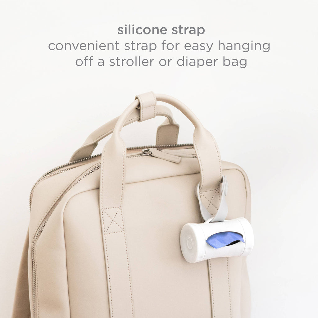 White Retractable On-the-Go Bag Dispenser