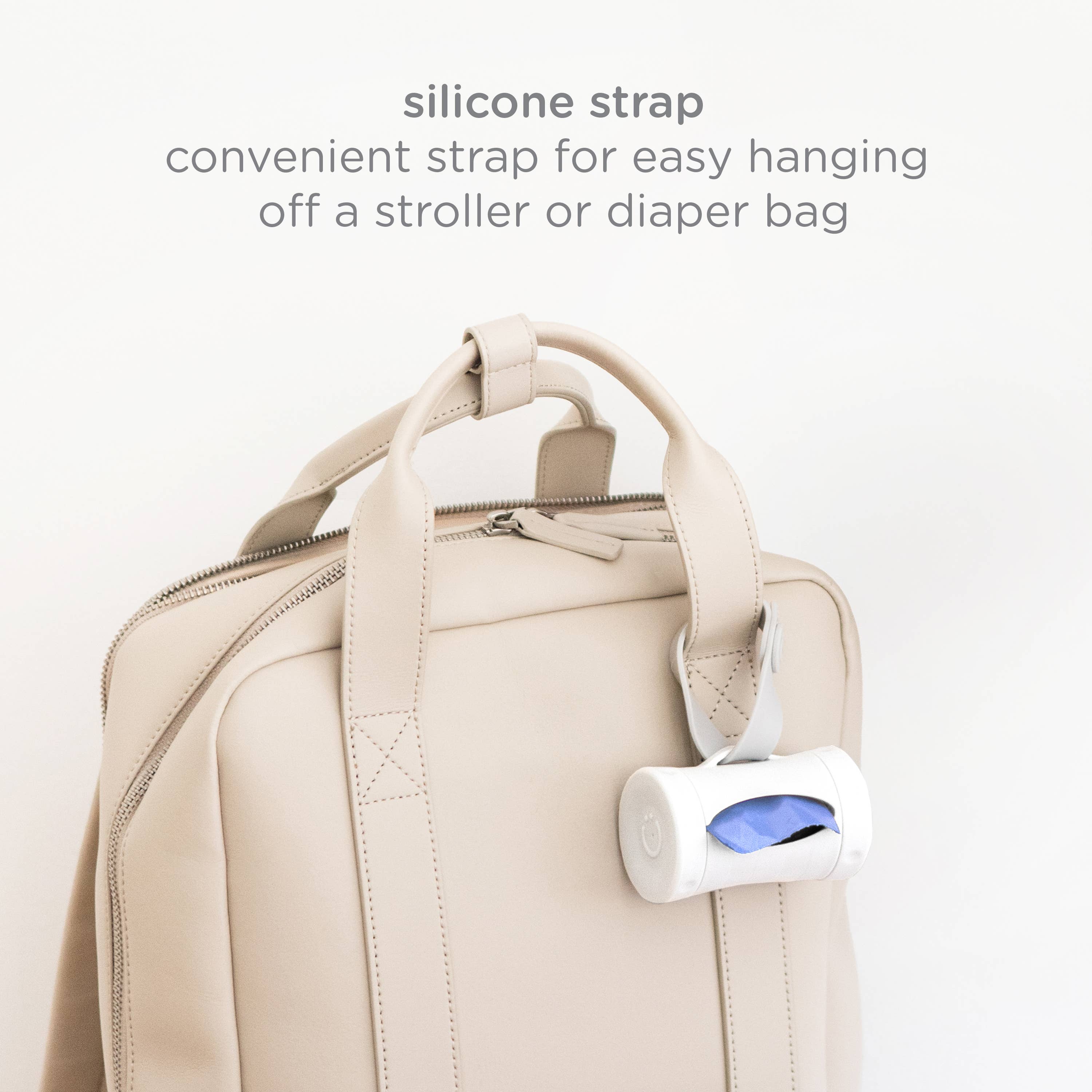 White Retractable On-the-Go Bag Dispenser
