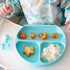 Silicone Grip Dish: Blue