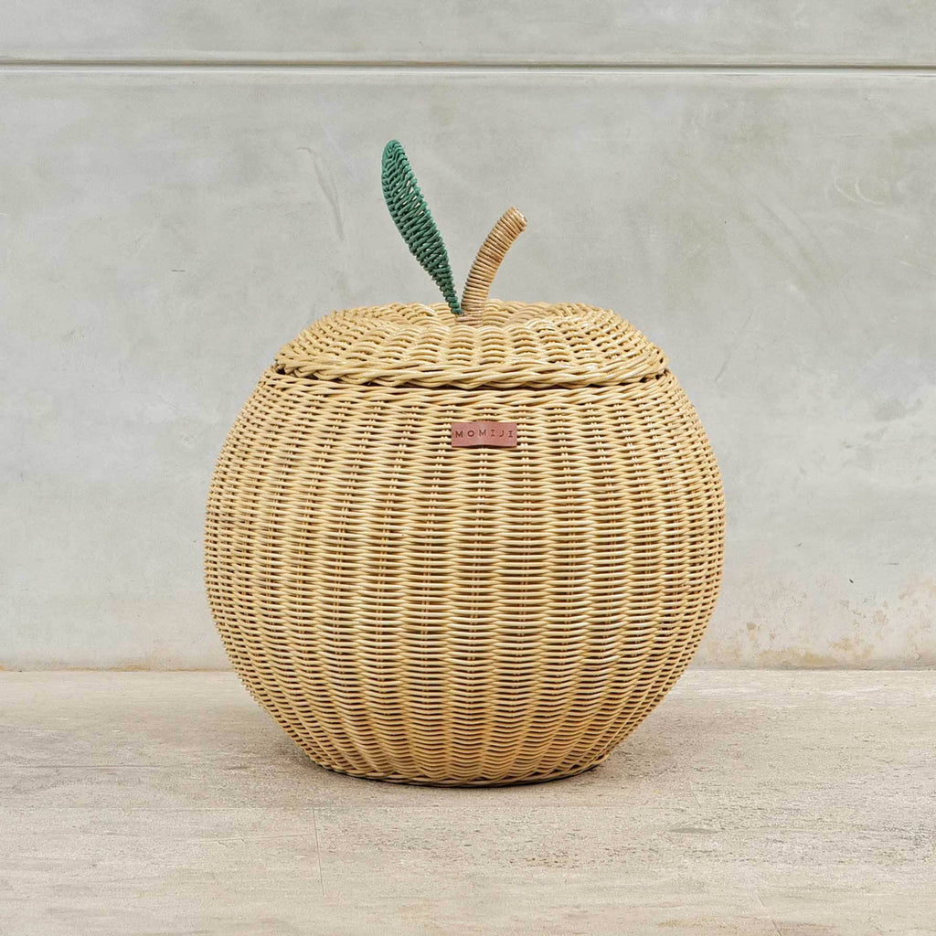 Handcrafted - Apple Basket (Natural) Medium - Rattan Wicker