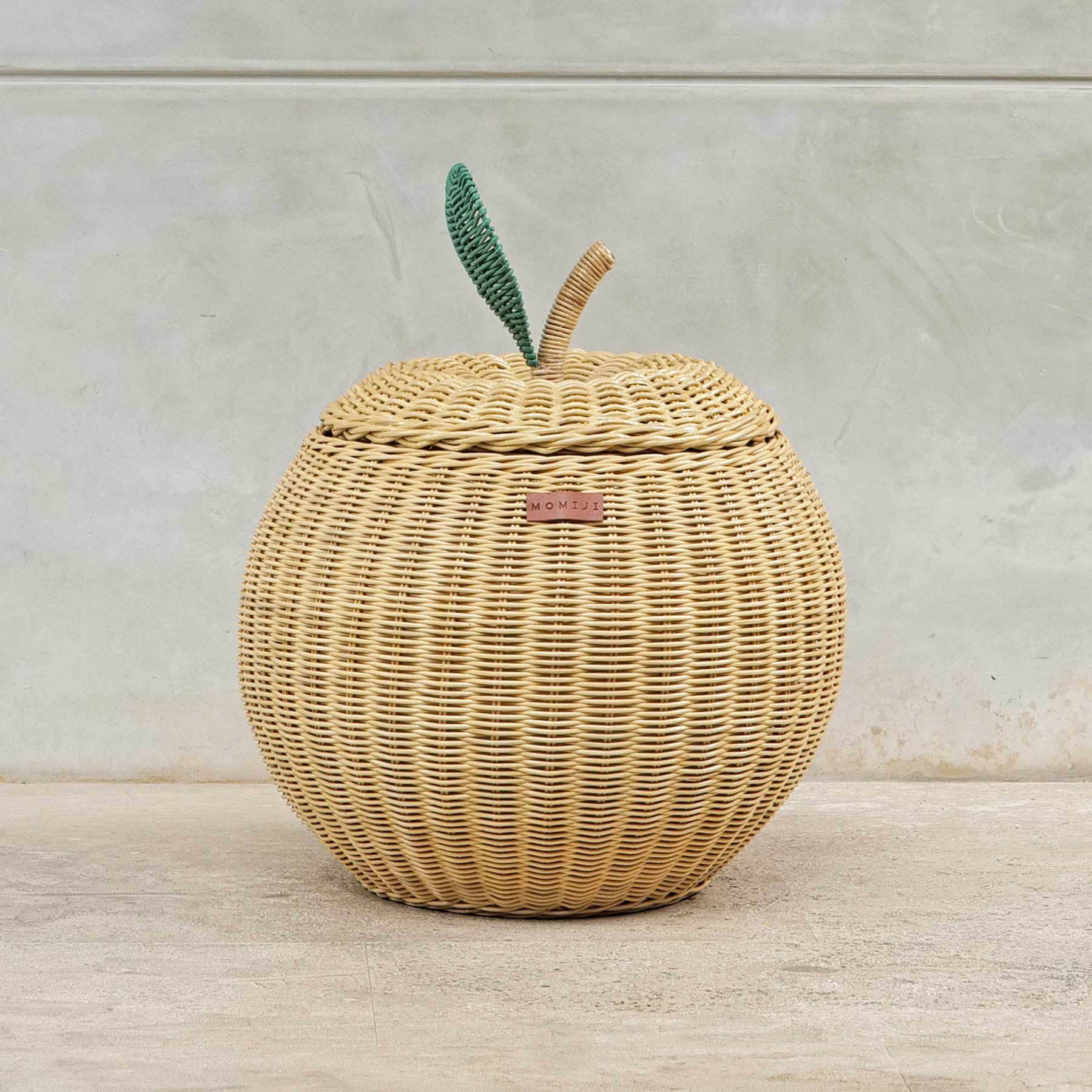 Handcrafted - Apple Basket (Natural) Medium - Rattan Wicker