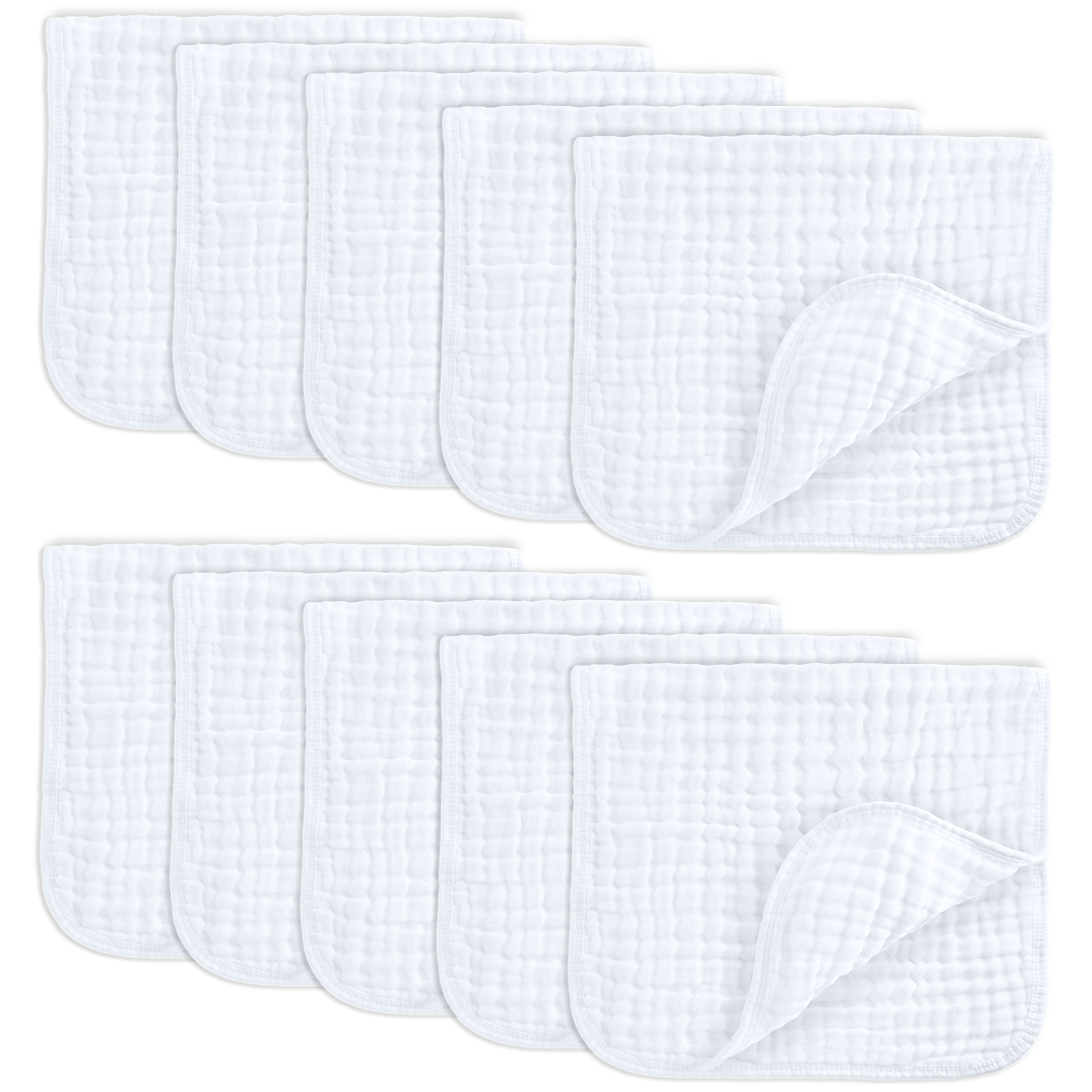 Baby Burp Cloths - 100% Muslin Cotton by Comfy Cubs
