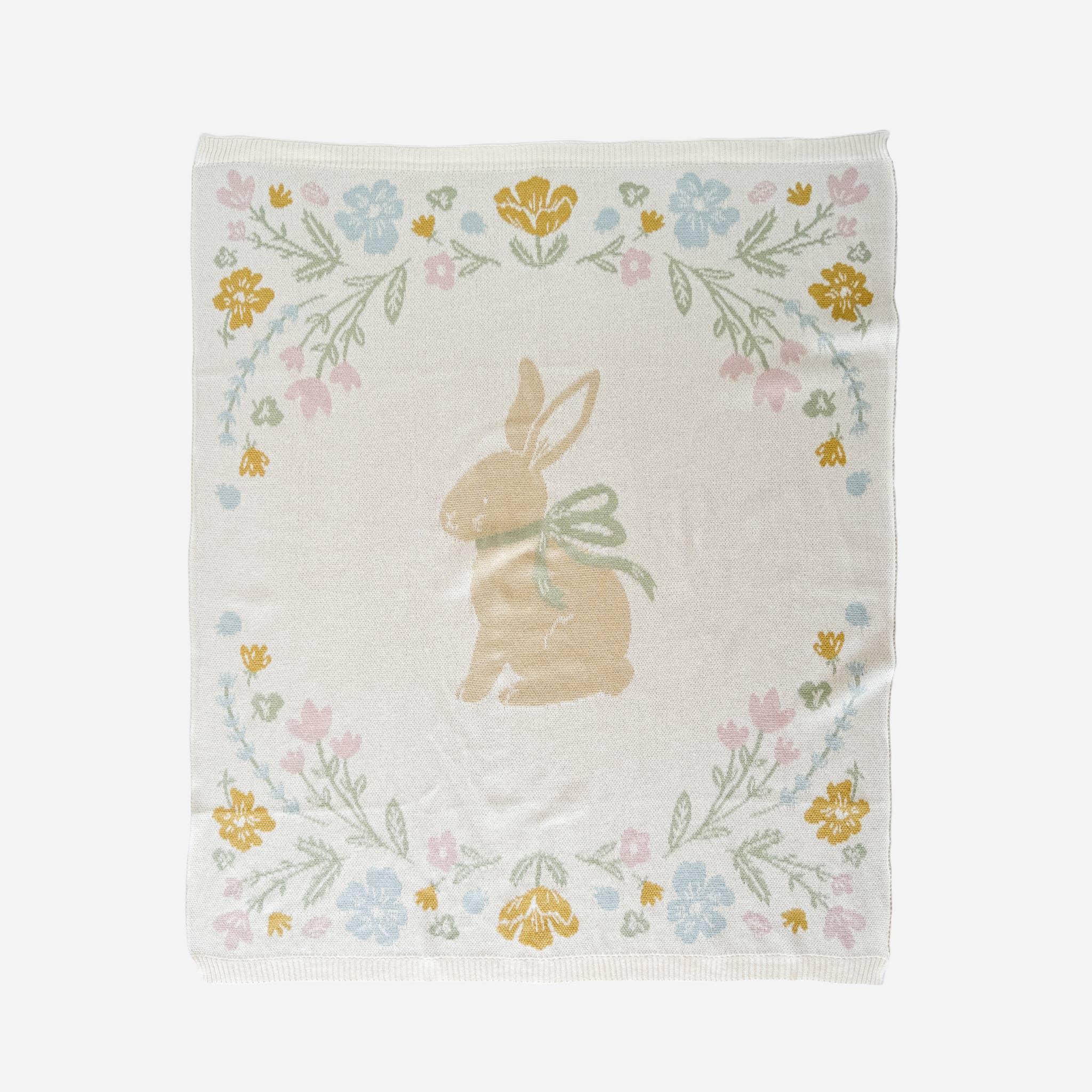 Blanket Pastel Bunny Cotton Baby Decor Gift Spring