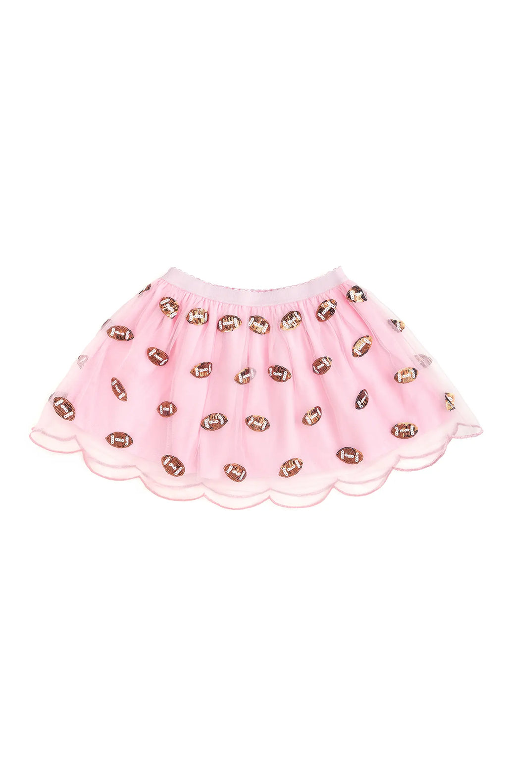 Mini Sequin Footballs Tutu Skirt