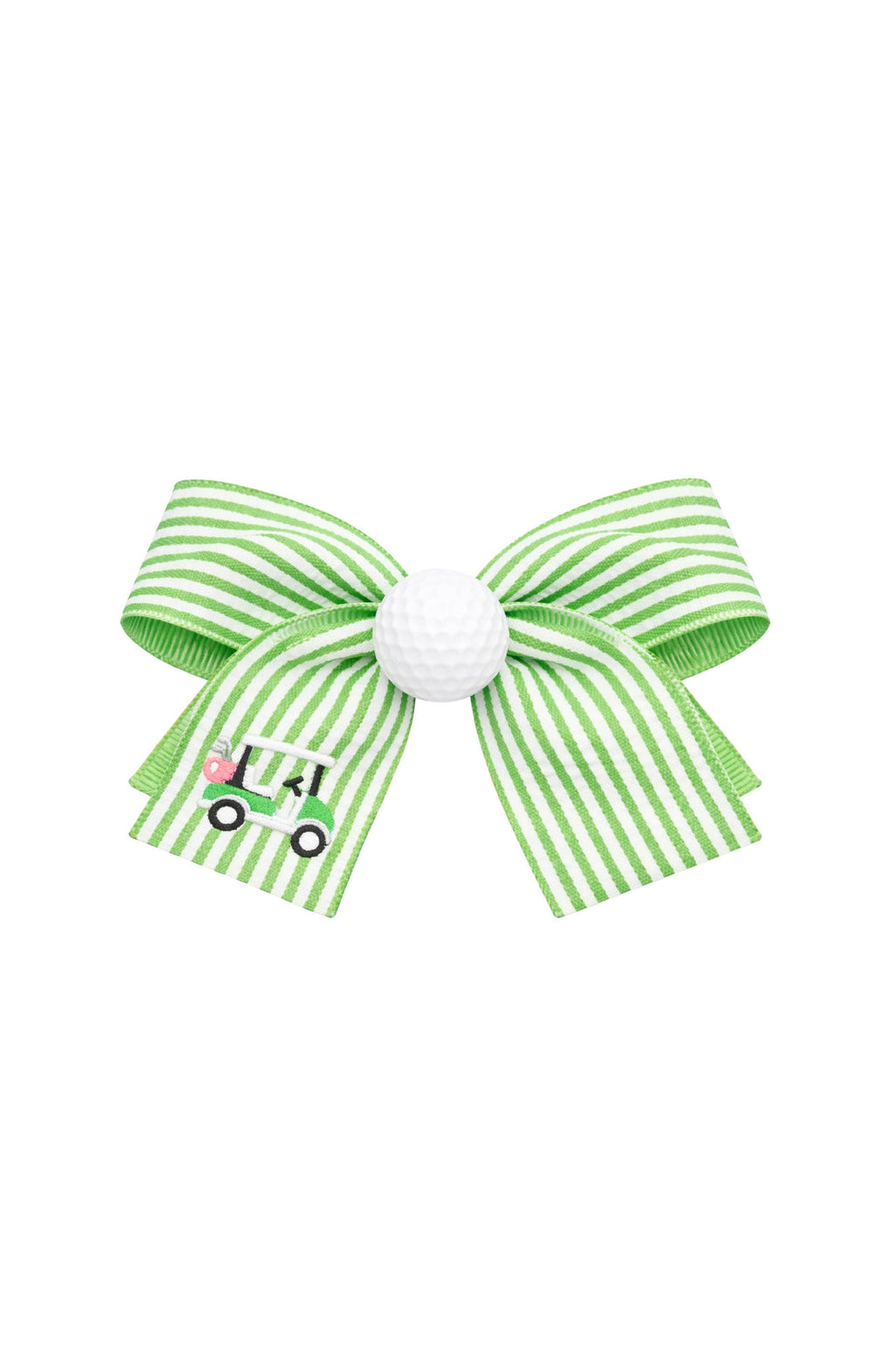 Golf Ball Seersucker Hair Bow