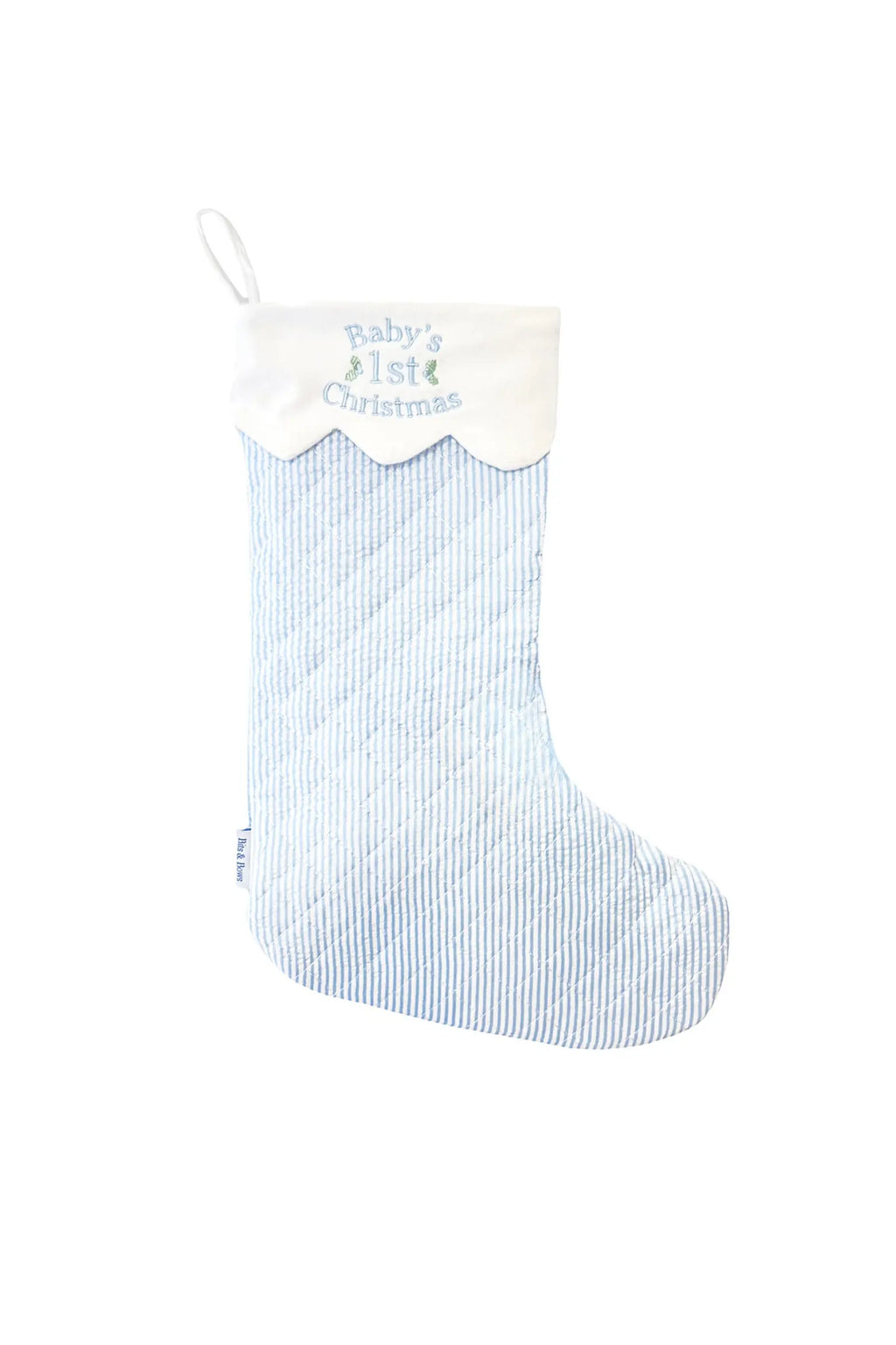 "Baby's First Christmas" Stocking- Blue