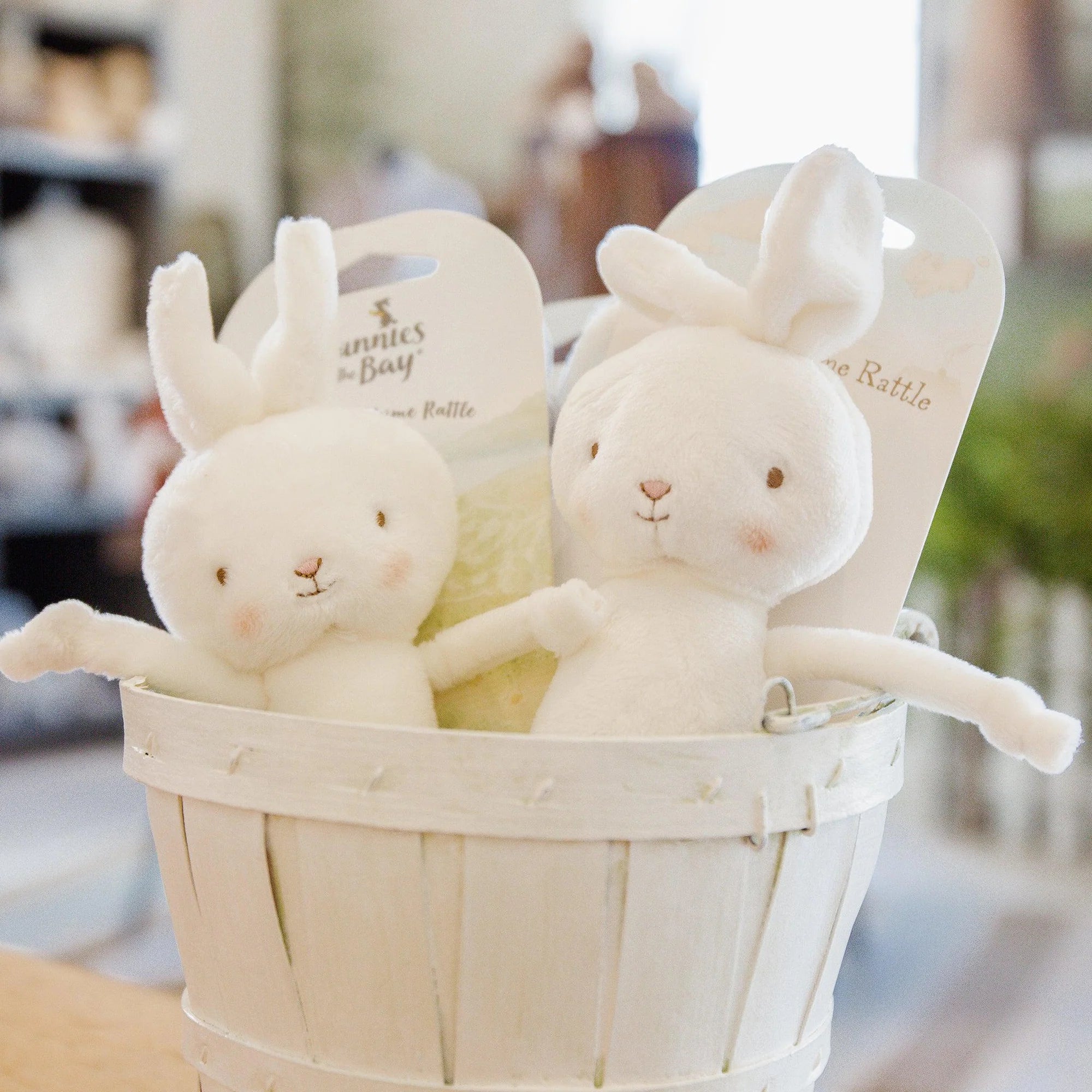 White Bunny Friendly Chime Rattle
