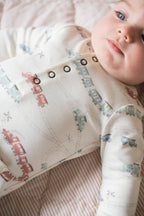 Henley Patch Pocket Romper- Locomotive
