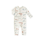 Henley Patch Pocket Romper- Locomotive