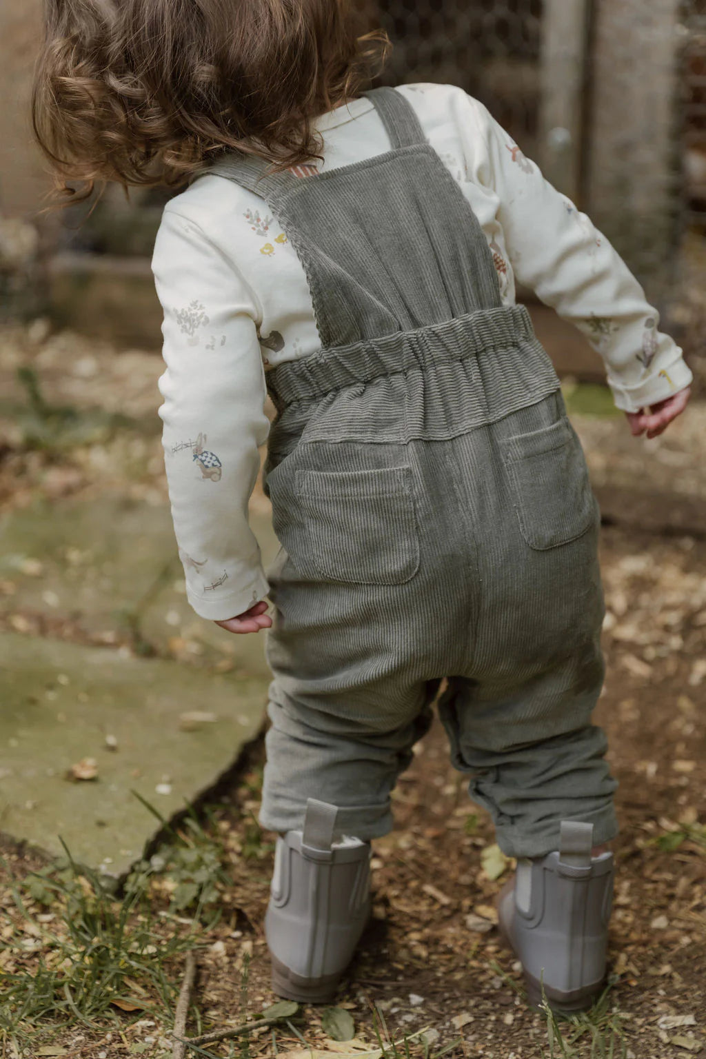 Corduroy Overall- Sage