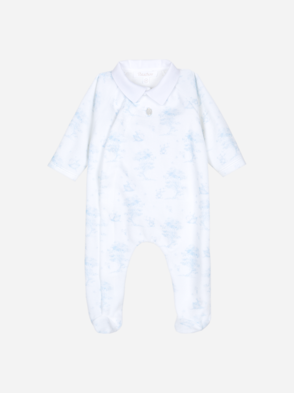 Light Blue Printed Babygrow