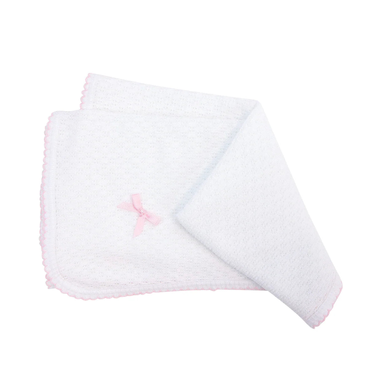 Pink Knit Receiving Blanket