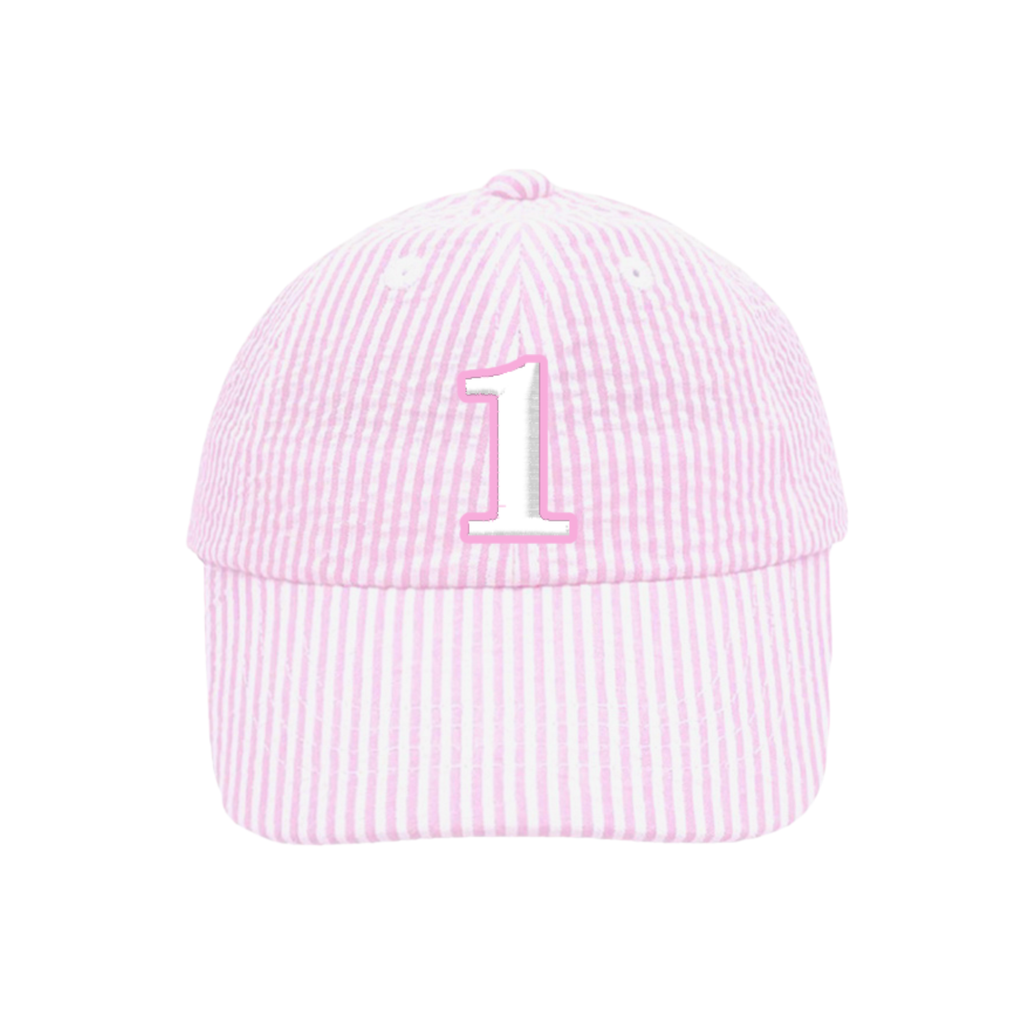 1st Birthday Bow Baseball Hat (Baby)