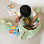 Handcrafted- Dinosaur Storage Basket (Large) -Rattan Wicker