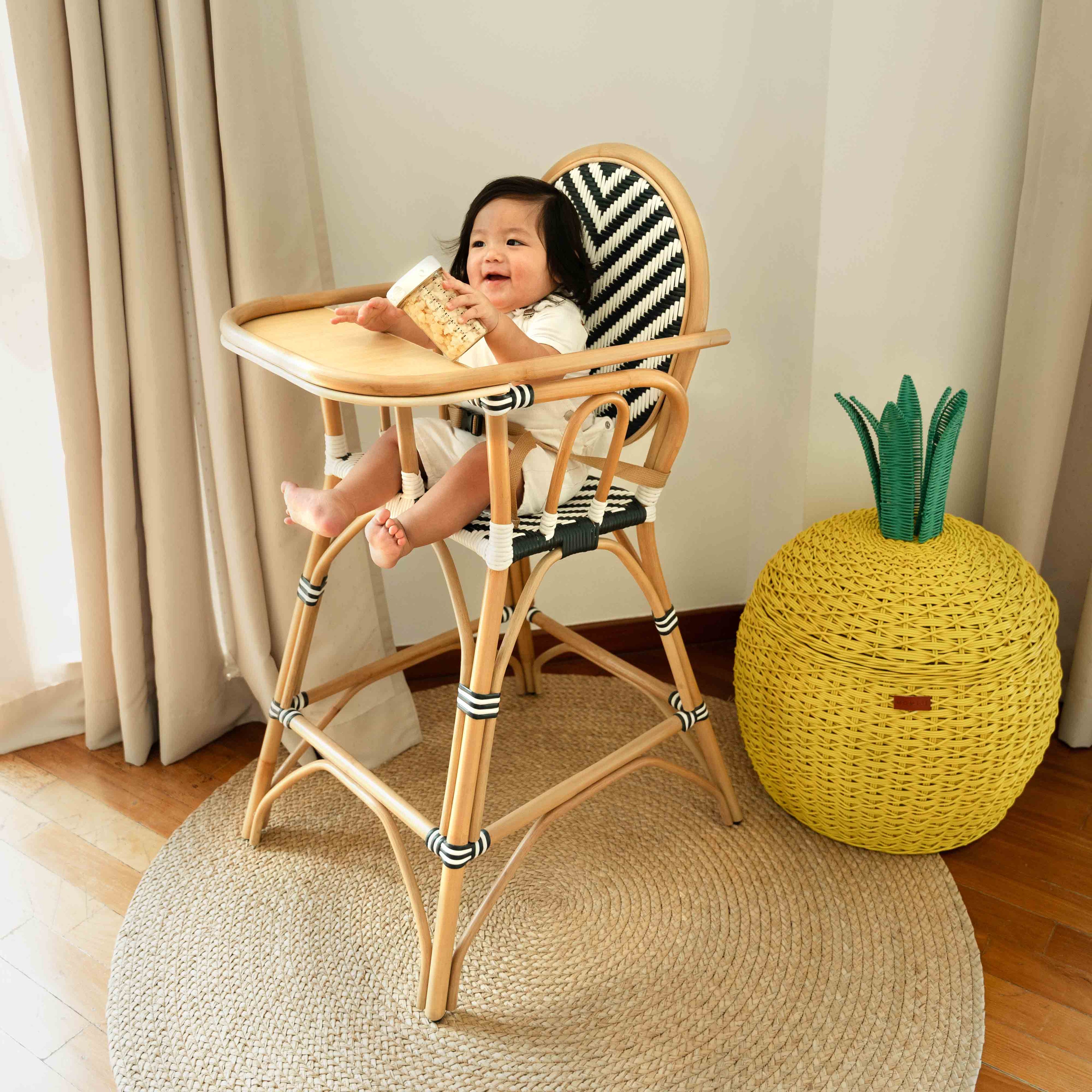 Handcrafted - Tumbuh Kids High Chair - Rattan Wicker