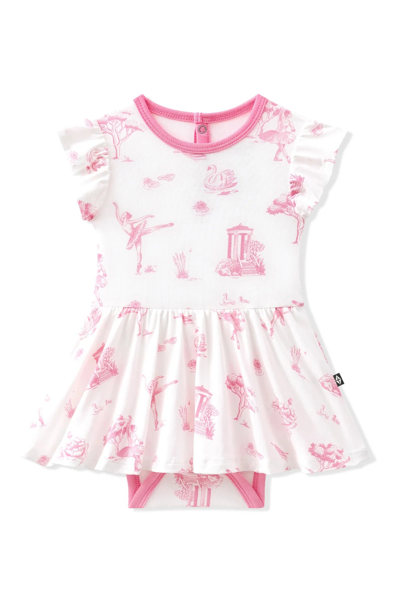 Twirl Bodysuit Dress in Toile Ballet