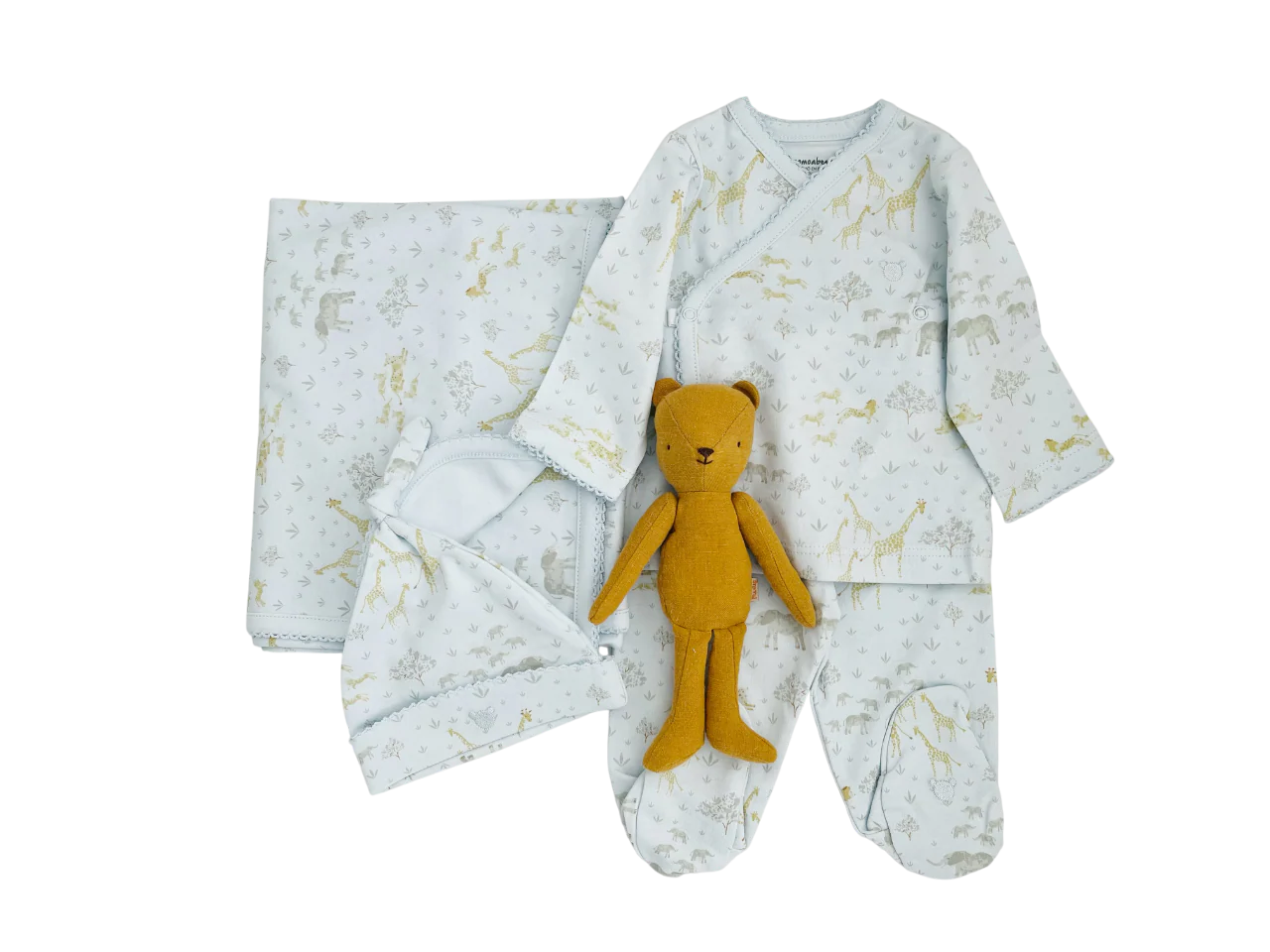 Safari 4 Piece Set, Blue, Newborn
