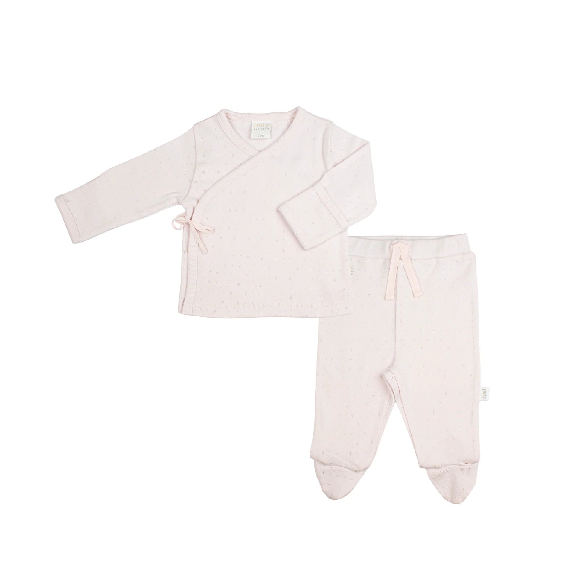 Pink Kimono Pointelle Set