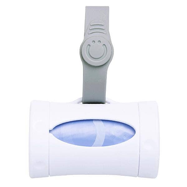 White Retractable On-the-Go Bag Dispenser
