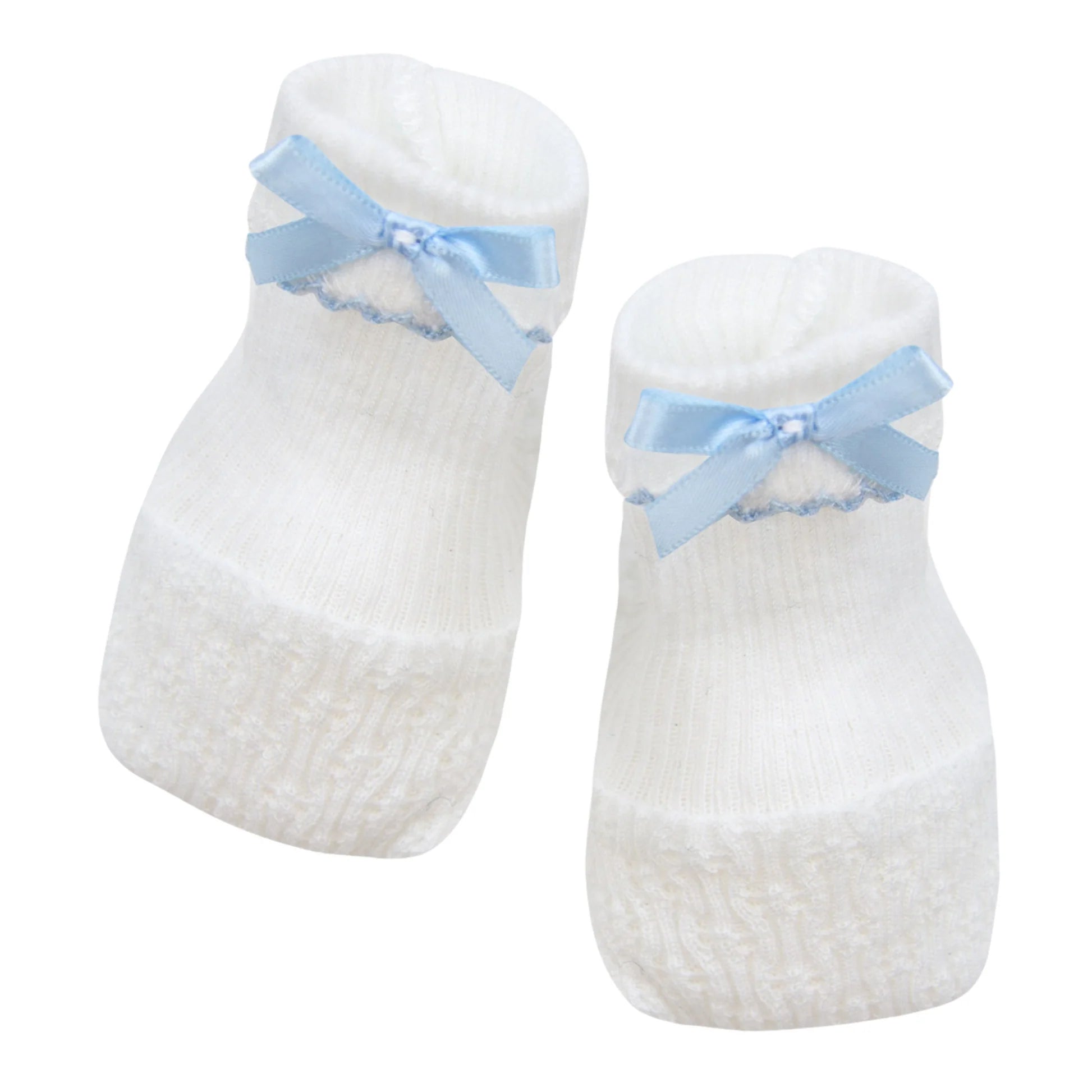 Blue Knit Booties