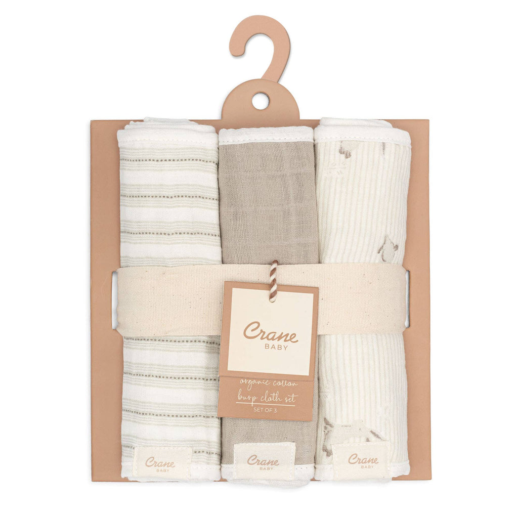 Organic Cotton 3-pc. Bunny Burp Cloth Set