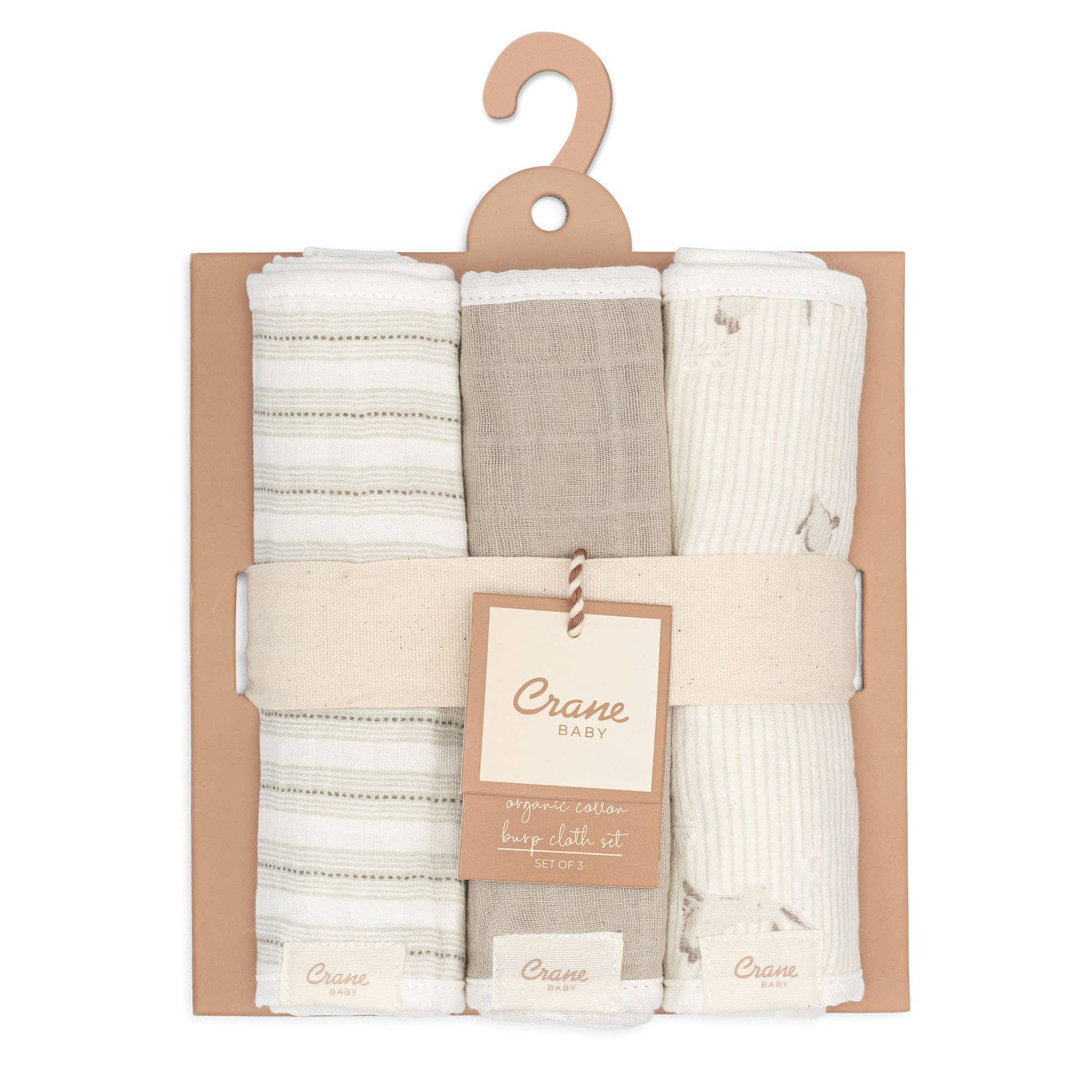 Organic Cotton 3-pc. Bunny Burp Cloth Set