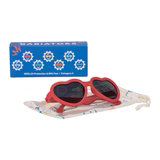 Heart Sunglasses in Candy Apple Red | Smoke Lenses 0-2