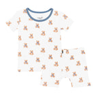 Short Sleeve Pajamas in Teddy Bear