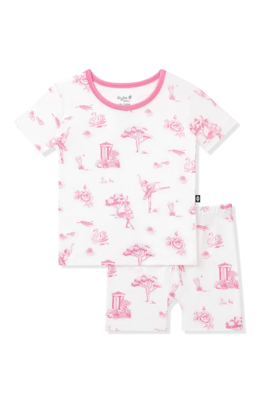 Short Sleeve Pajamas in Toile Ballet
