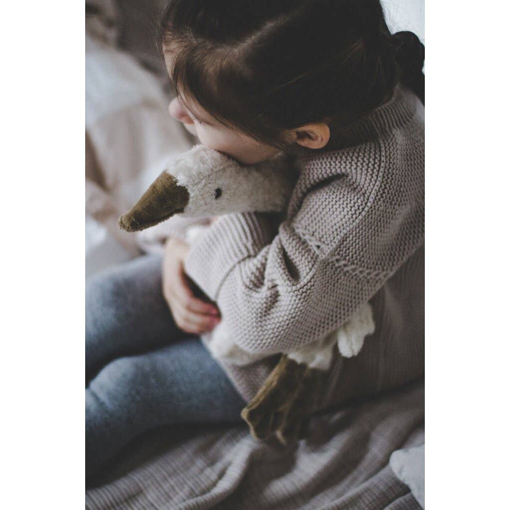 Cuddly animal Goose small | white