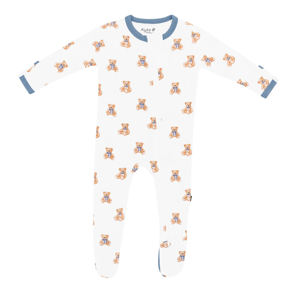Zippered Footie in Teddy Bear