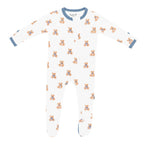 Zippered Footie in Teddy Bear