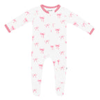 Zippered Footie in Bow
