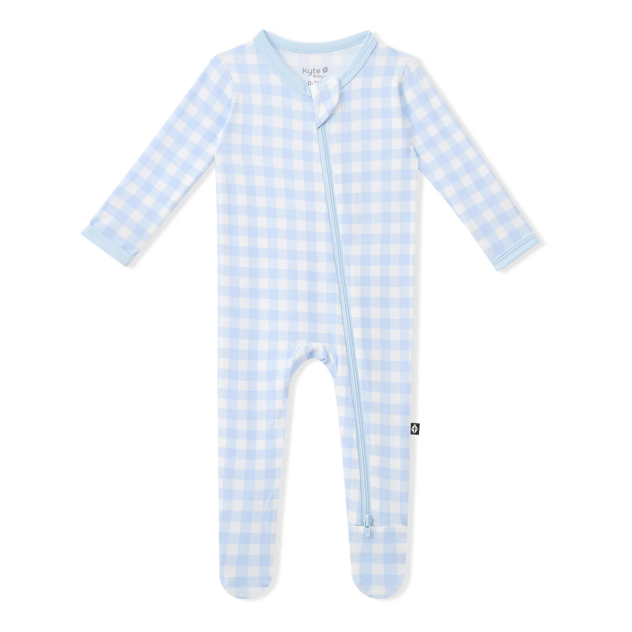 Zippered Footie in Gingham Breeze