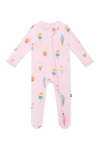 Zippered Footie in Sakura Ice Cream