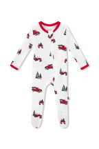 Zippered Footie in Holiday Tree Farm