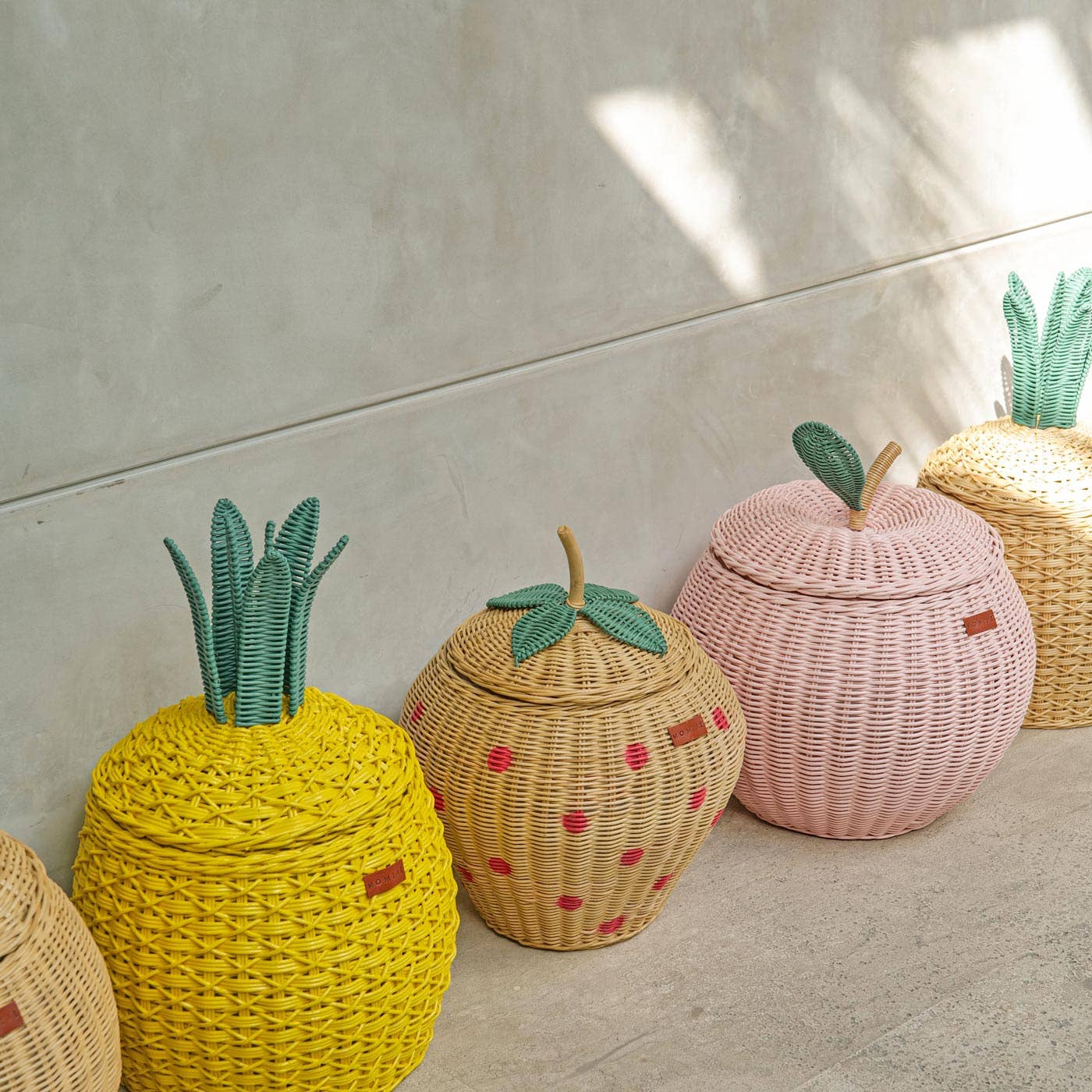 Handcrafted - Strawberry Storage Basket - Rattan Wicker