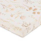 Violet Floral 100% Cotton Sateen Fitted Crib Sheet