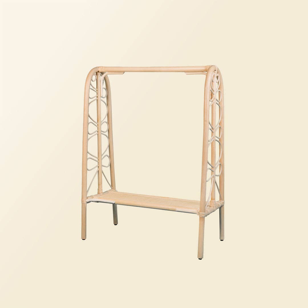Handcrafted - Belle Kids Clothing Rack - Rattan Wicker