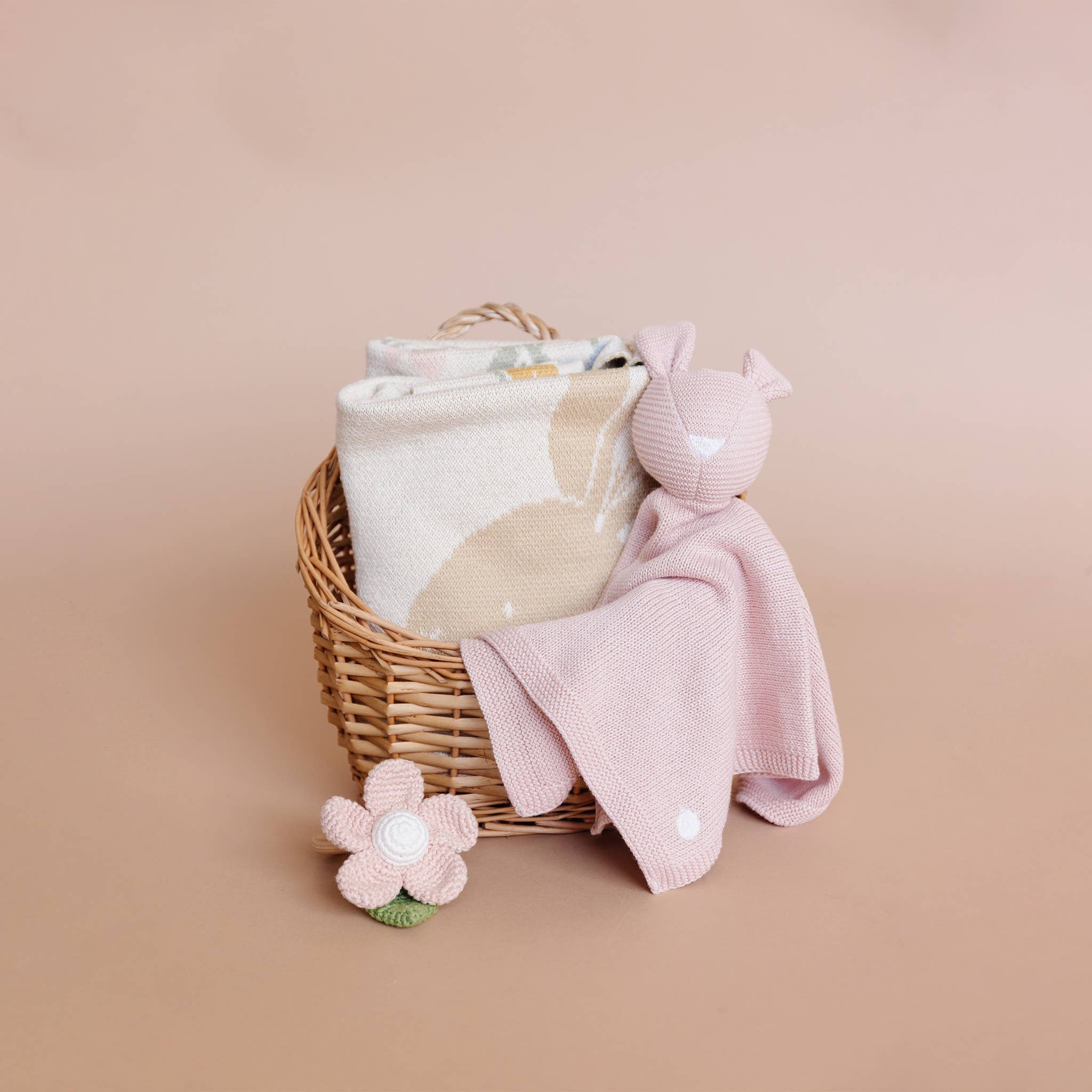Blanket Pastel Bunny Cotton Baby Decor Gift Spring