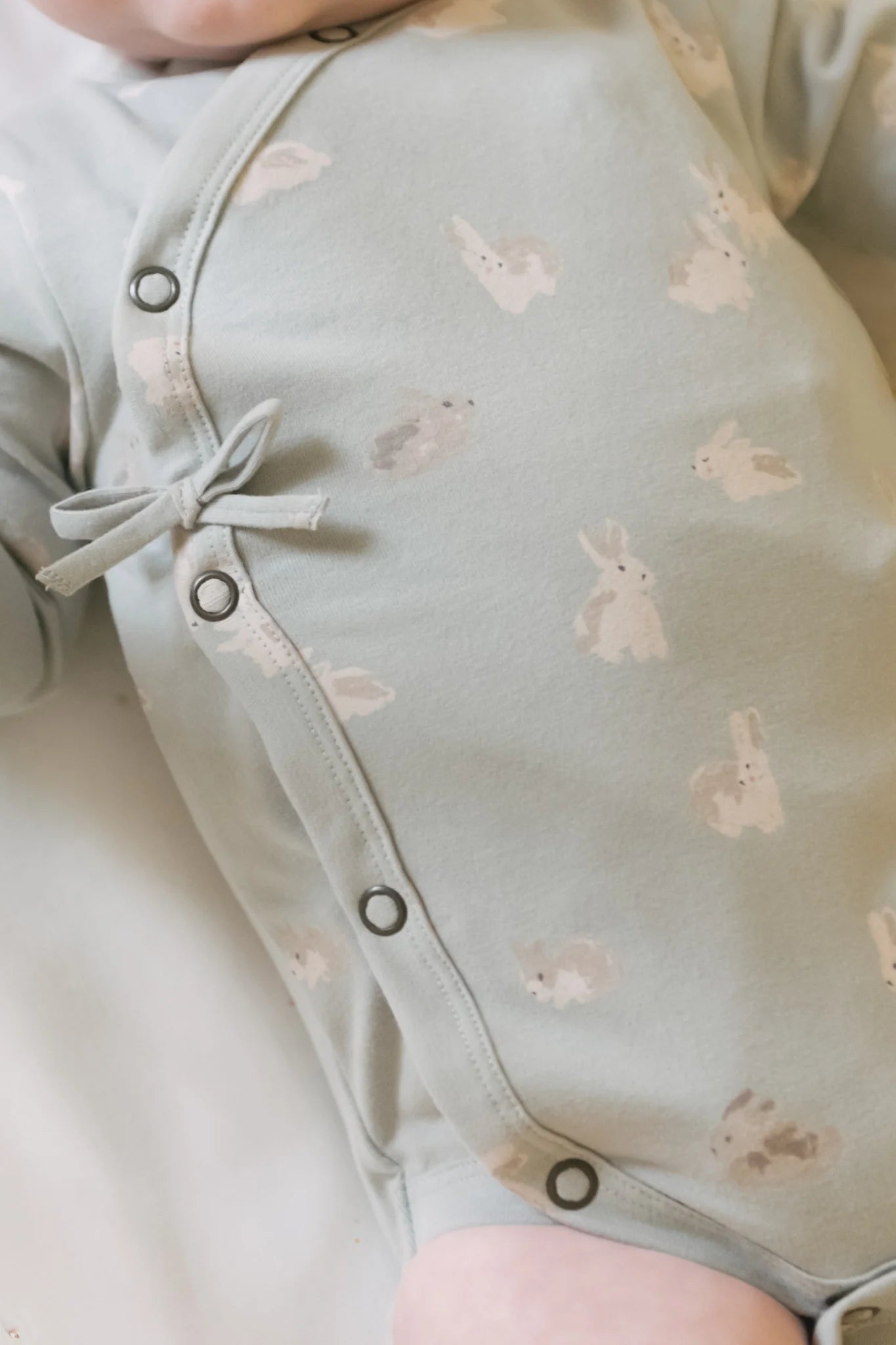 The Littles Long Sleeve Kimono One-Piece- Hoppy Bunny
