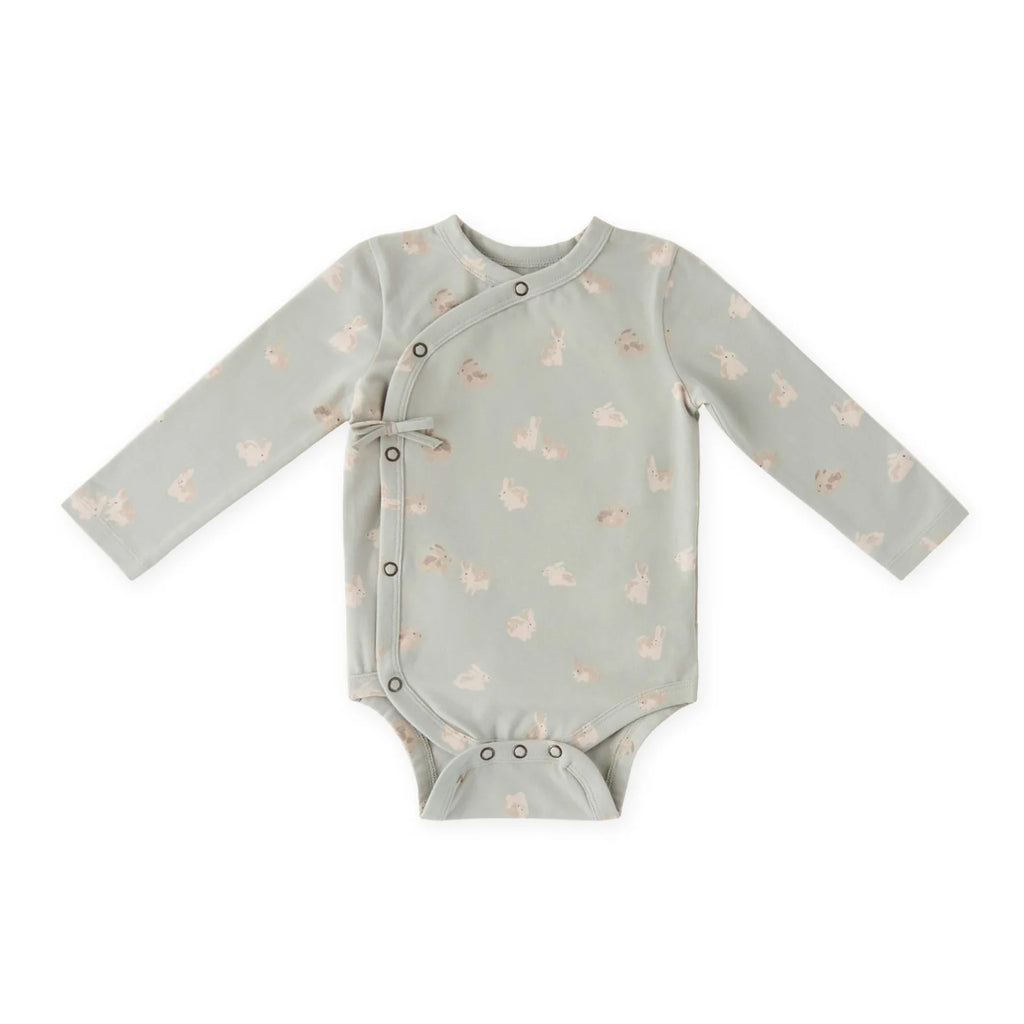 The Littles Long Sleeve Kimono One-Piece- Hoppy Bunny