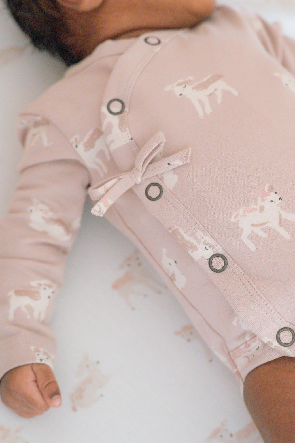The Littles Long Sleeve Kimono One-Piece- Dear Lamb