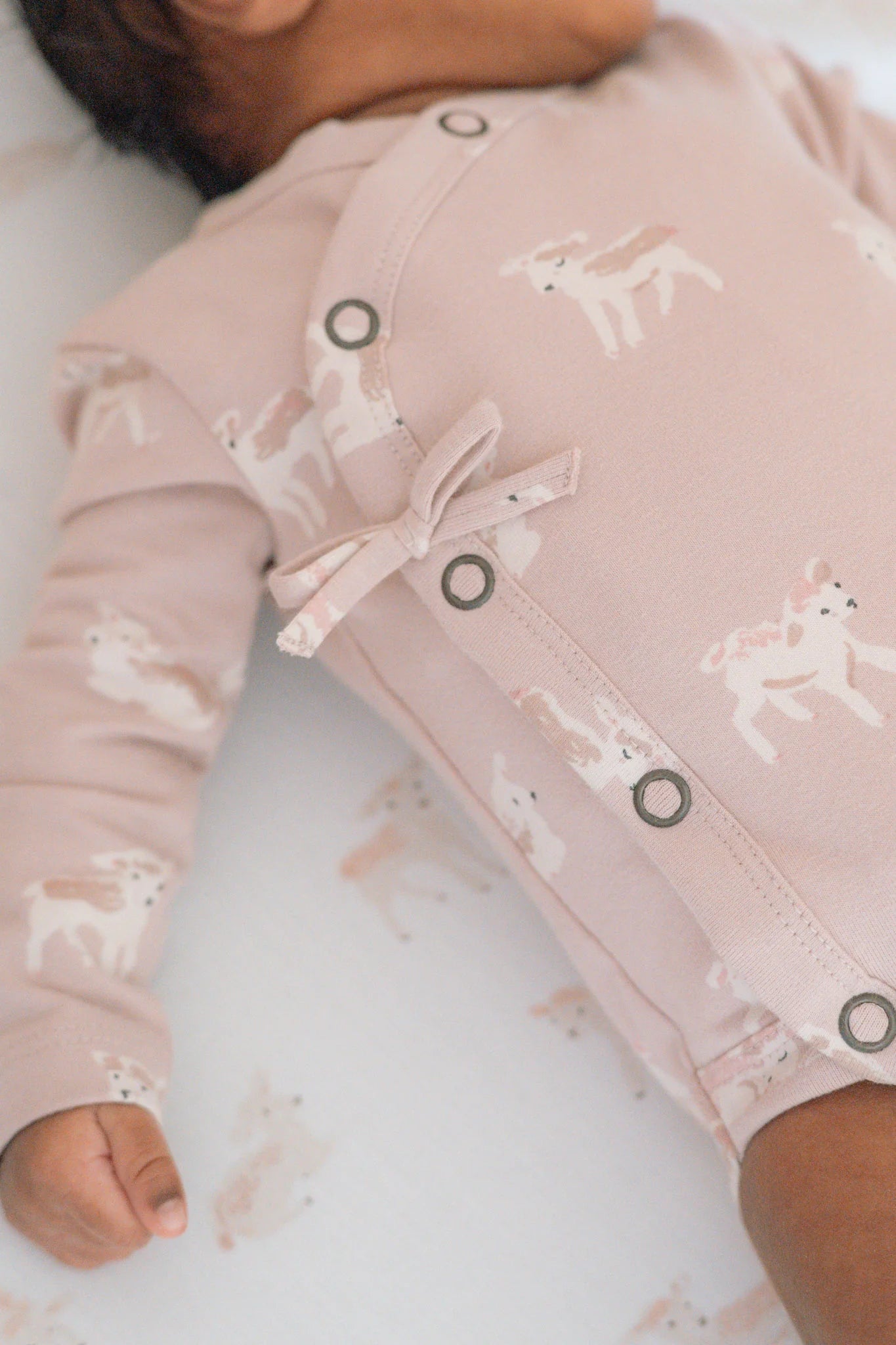 The Littles Long Sleeve Kimono One-Piece- Dear Lamb