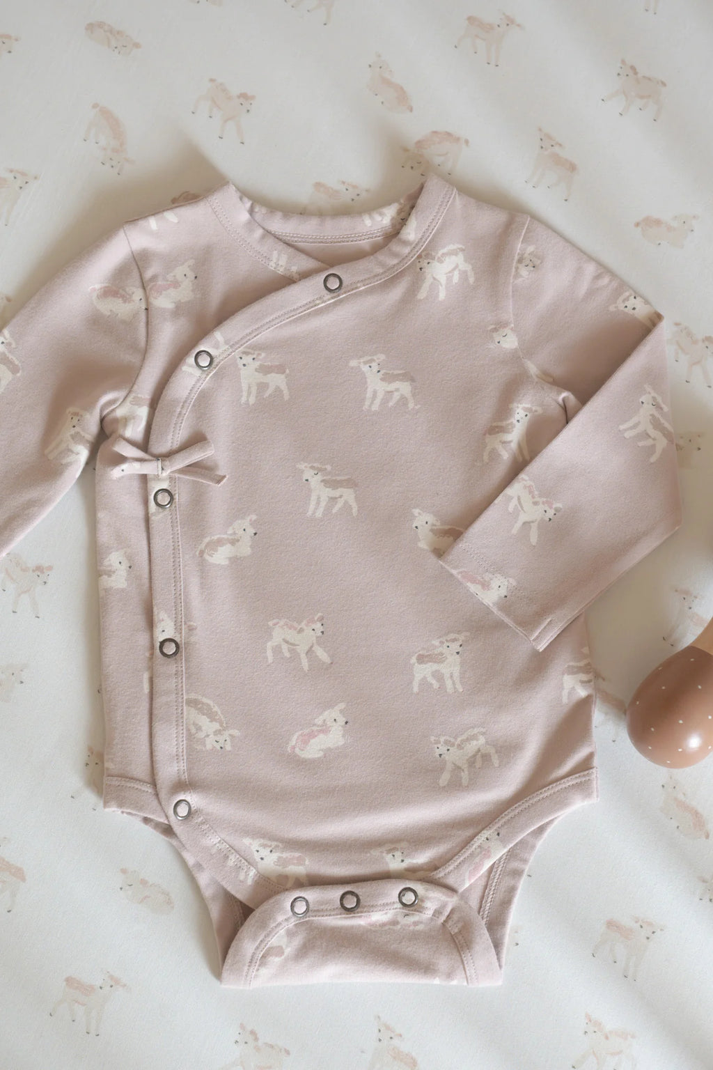 The Littles Long Sleeve Kimono One-Piece- Dear Lamb