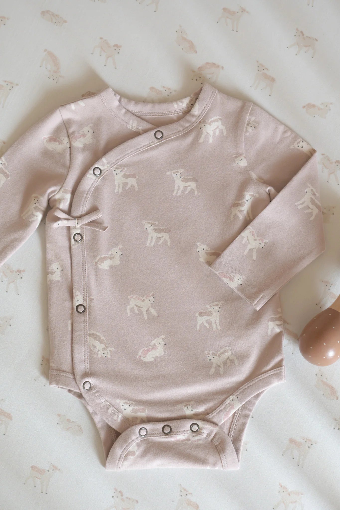 The Littles Long Sleeve Kimono One-Piece- Dear Lamb