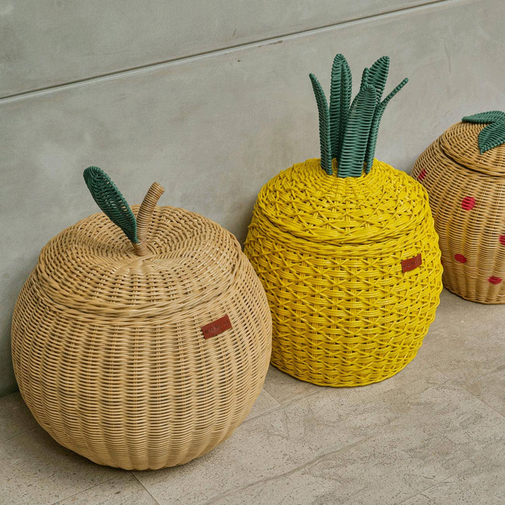 Handcrafted - Apple Basket (Natural) Medium - Rattan Wicker