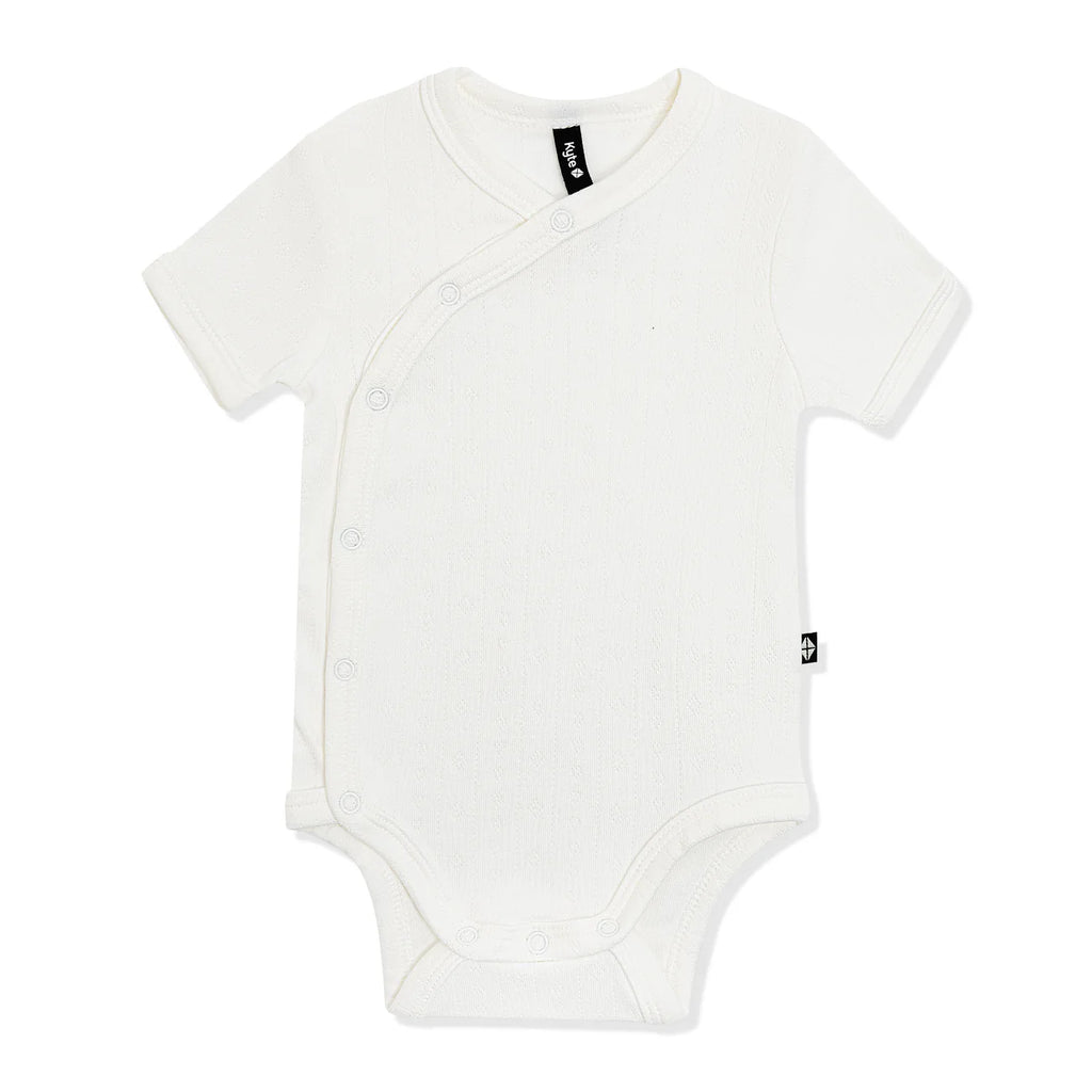 Pointelle Kimono Bodysuit in Cloud